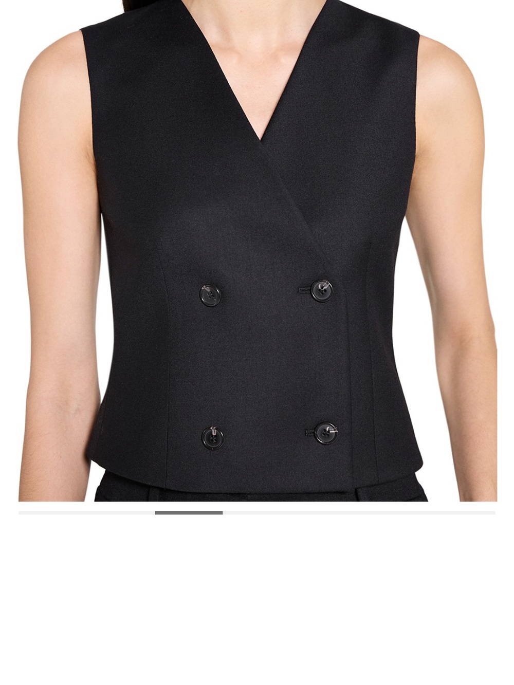 Theory Black Sleek Flannel Vest
